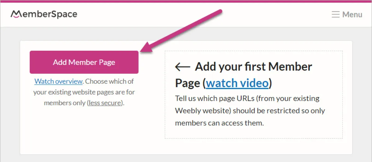 Weebly memberspace
